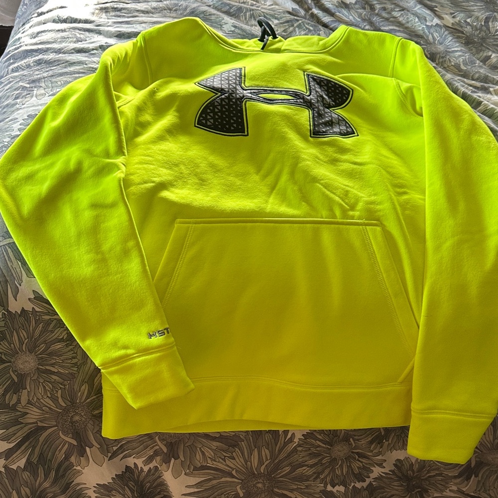 Under Armour Men's Bright Yellow hooded Sweatshirt